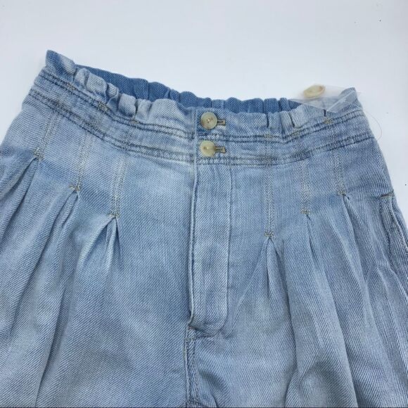 Free people size 4 paper bag high waist denim - Picture 5 of 11